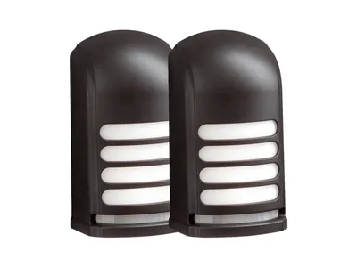 Produktbild von 2er Set LED Außenleuchte mit Bewegungsmelder, Gartenlampe, Wandleuchte, Batterie