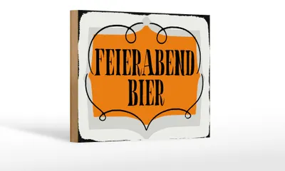 Produktbild von Holzschild Spruch 18x12cm Feierabend Bier Alkohol Schild