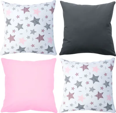 Produktbild von Amilian 4er Set, 50x50 cm 20x20 inch; Dekoratives Kissen, Dekokissen mit Füllung mit Kissenbezug; Sofakissen für Wohnzimmer Kinder Deko