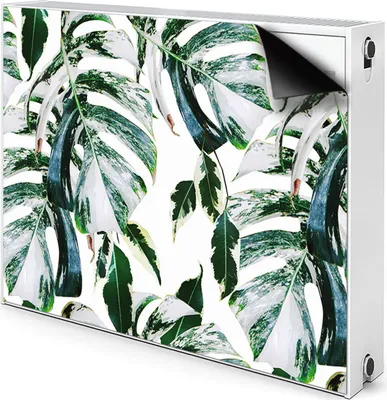Produktbild von Magnet Heizkörperverkleidung Heizkörper-Abdeckung Heizung Heizkörper 110x60 cm  - Blätter, Palmen