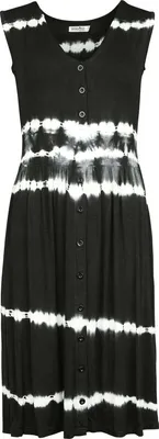 Produktbild von Innocent Kurzes Kleid Damen Ione Dress schwarz/weiß Rockwear 100% Viskose 3XL