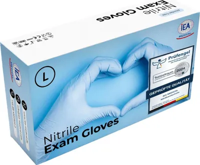 Produktbild von Iea Medical Unt.Hands.Nitril puderfrei L blau 100 St
