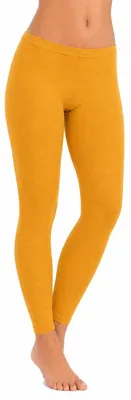 Produktbild von Hochwertige Damen Baumwoll leggings, Basic Leggings, Gelb - M