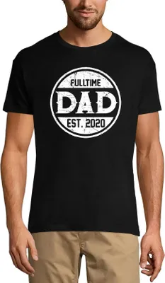 Produktbild von Herren Grafik T-Shirt Vollzeitpapa est 2020 - Erstes Mal Papa - Vatertag – Fulltime Dad Est 2020 - First Time Daddy - Father's Day – Geschenk 4.