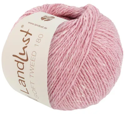 Produktbild von Lana Grossa Landlust Soft Tweed 180 klassisch verzwirntes Tweedgarn aus Schurwolle mit mehrfarbigen Noppen  Farbe 118 - Rosa meliert