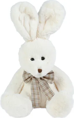 Produktbild von Betz HASE mit Schal Kuscheltier Stofftier Plüschtier Farbe:creme Größe 37 cm