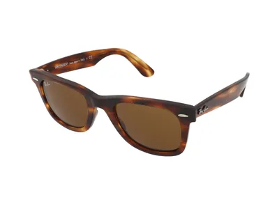 Produktbild von Ray-Ban Original Wayfarer Classic, Erwachsener, Uni, Wanderer, Quadratisch, Glas, Braun