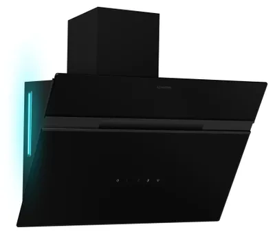 Obrázok produktu pre Klarstein Alina digestor – nástenný 60 cm, prietok vzduchu 600 m³/h, energetická účinnosť A, LED osvetlenie v 9 farbách, dotykový ovládací panel, recirkulačný režim, čierna