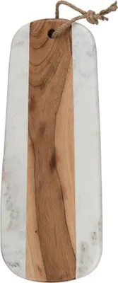 Produktbild von Servierbrett, Marmor, Akazienholz, 20 x 44 cm, Aufhängbar - Artesà