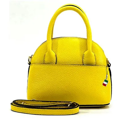 Image de Florence Sac en cuir Sac à bandoulière jaune OTF814Y