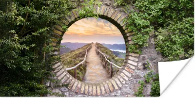 Produktbild von MuchoWow® Poster Brücke - Meer - Blick - Sommer 120x60 cm - Bild