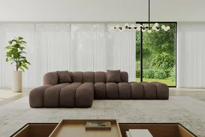 Produktbild von ALTDECOR Ecksofa in L-Form OLEA-L2 - 289x176x71 cm Braun - Corner Sofa Bett Eckcouch Couch Wohnlandschaft Cauchsofa