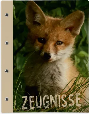 Produktbild von itenga Zeugnismappe A4 mit Schraubverschluss Motiv Fuchs