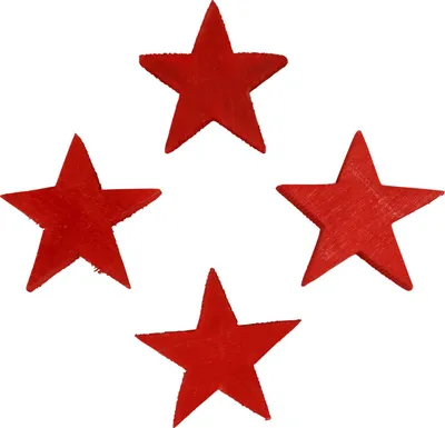 Produktbild von Weihnachten Streudeko Holzsterne Rot Ø5,5cm 12 Stück