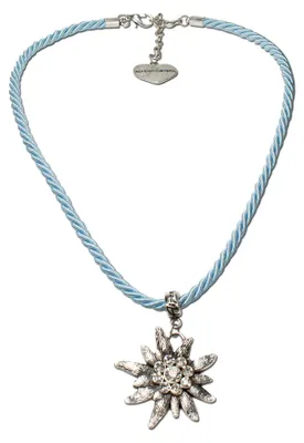 Produktbild von Alpenflüstern Kordel-Trachtenkette Strass-Edelweiß - Damen-Trachtenschmuck Dirnd