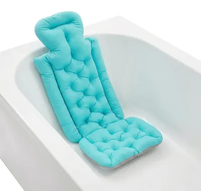 Imagen del producto de Almohada ergonómica para bañera con 10 ventosas, 78 x 35 cm