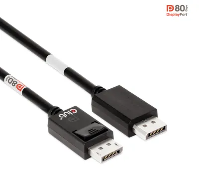 Produktbild von CLUB3D DisplayPort™ 2.1 Bi-Direktionales VESA DP80 es Kabel 4K240Hz, 8K60Hz oder 10K30Hz St/St 1.2m