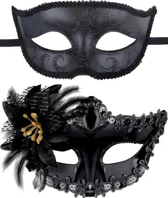 Imagen del producto de Conjunto de 2 máscaras venecianas para fiestas y carnaval
