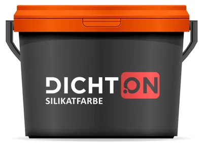 Produktbild von DICHTON Silikatfarbe innen 1l Weiß Innensilikatfarbe - Wandfarbe, Mineralfarbe für Beton, Gips, Putz, Raufaser in Bad, Küche, Garage - D.45W