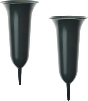Image de Vases enfichables Tombeau Cimetière Déco vert Set 11,5 cm