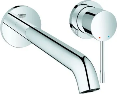 Produktbild von Grohe Essence 2-Loch-Waschtischbatterie, Ausladung 230mm, Wandmontage, 29193001