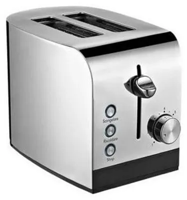 Image de RGV Toast Express 2 : grille-pain 2 tranches, 850 W, 7 niveaux de chauffe, fonction décongélation, plateau ramasse-miettes en acier
