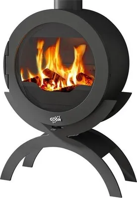 Image de Poêle à bois fonte 10kw anthracite - Godin - 410101ANTH - brimont