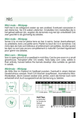 Produktbild von Minimais Minipop F1 | Maissamen von Hortitops