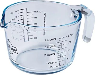 Produktbild von Glas Messbecher transparent, 1 Liter, für die Küche