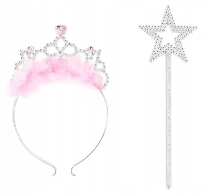 Produktbild von PartyPal Prinzessinnen-Accessoires Diadem & Zauberstab