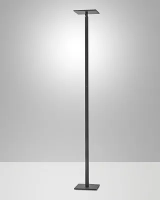 Image de Ideal - Lampadaire Led Noir Orientable En Métal H.180 Cm Fabas Luce - Lumière Led 35W Intégrée Cct (3000K 4000K 5000K 6000K)