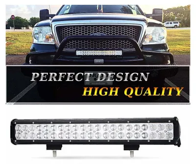 Image de Barre lumineuse LED Promolink puissante de 50 cm avec éclairage combiné, 126 W, 42 LED, 12 V/24 V, pour quad, Jeep, 4x4,