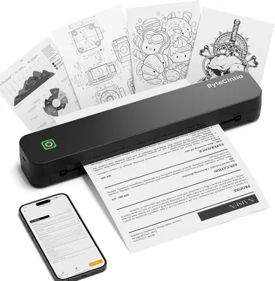 Produktbild von C80S Thermodrucker A4, Tragbarer Mobiler Drucker mit Bluetooth & USB, Tintensparend, Kompatibel mit iOS, Android, Laptop, Ideal für Büro & Unterwegs