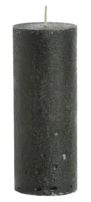 Rustik Lys rustikale Stumpenkerze Schwarz, 7 × 20 cm