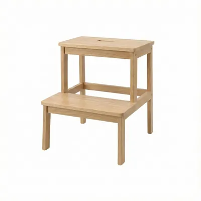 Obrázek produktu pro Bambusová stolička se schůdkem KROK, výška 46 cm, přírodní