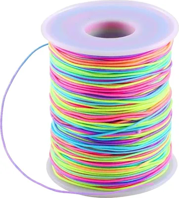 Produktbild von Elastische Faden Perlenschnur Gummiband Schmuckherstellung Schnur Gummikordel Regenbogen Farbe Stretch Schnur Bastelschnur Perlen Kordel fš¹r DIY Schmuck (Farbe)
