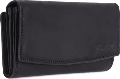 Produktbild von Benthill Damen Portemonnaie Echt Leder XXL - Geldbörse Groß mit RFID Schutz - Echtleder Vintage Damenbörse mit vielen Kartenfächer inkl. Geschenkbox