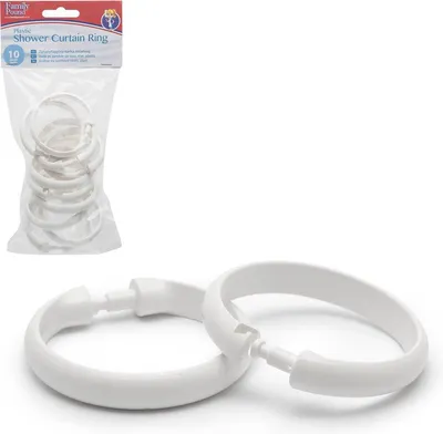 Produktbild von Family Pound – Duschvorhangringe – 10 Stück – Universal