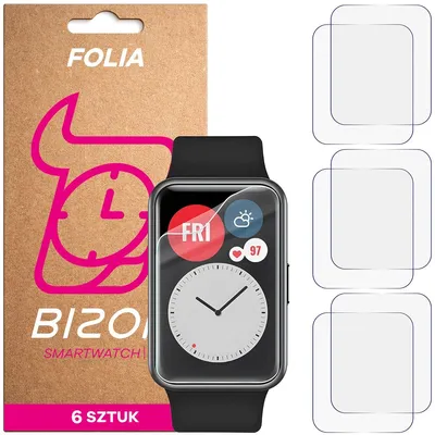 Produktbild von 6x Schutzfolie für den Bildschirm für Huawei Watch Fit, Bizon Watch HydroFlex