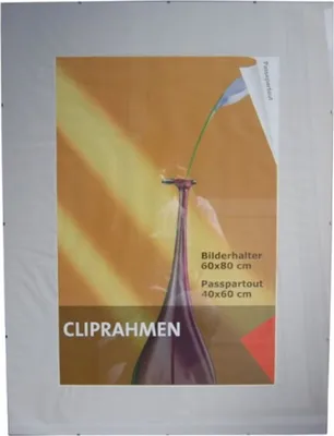 Produktbild von Rahmenloser Bilderrahmen 24x30cm Bilderhalter Fotorahmen Fotohalter Clip-Rahmen