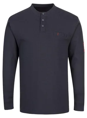 Obrázek produktu pro Portwest FR32 FR Anti-Static Henley Shirt Navy Velikost M