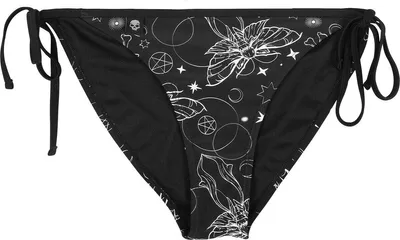 Produktbild von Gothicana by EMP Damen schwarzes Bikini-Unterteil Mix and Match mit Witchy-Print XXL