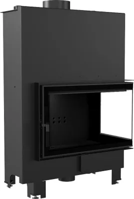 Produktbild von Wasserführender Kamineinsatz KRATKI MBO rechts 15 kW Ø 200 schwarz Verkleidung