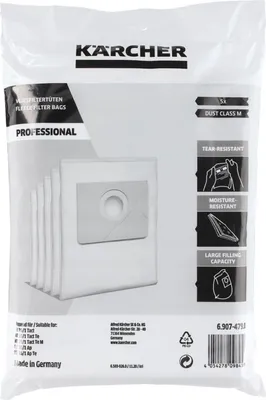 Image de Sac filtrant en non-tissé pour aspirateur NT 35/1 5 pces KÄRCHER