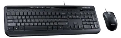 Productafbeelding van Incase Ontworpen door Microsoft, Bekabeld Desktop 600, Volledige grootte (100%), Kabel, USB, QWERTY-indeling, Zwart, Inclusief muis