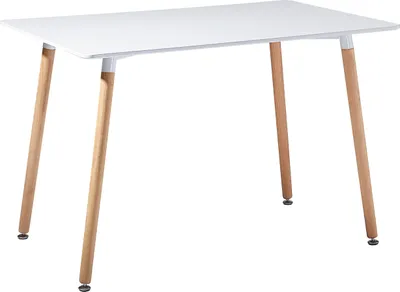 Obrázek produktu pro H.J WeDoo jídelní stůl 110x70x73 cm, obdélníkový dřevěný stůl, kuchyňský jídelní stůl, do jídelny, kuchyně, obývacího pokoje, bílý