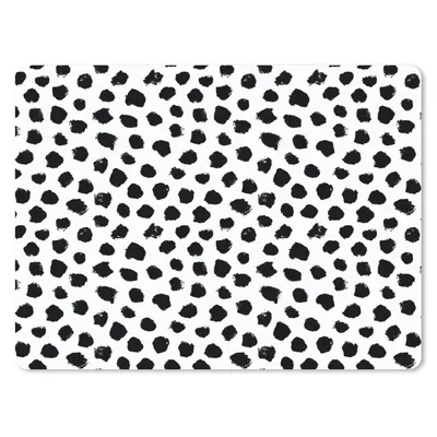 Produktbild von MuchoWow® Mauspad Mousepad Polka dots - Schwarz und Weiß - Muster 40x30 cm - Mousepads - Maus Mat - Pad - Mausunterlage - Anti Rutsch