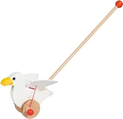 Produktbild von Goki Holz-Schiebespielzeug - Möwe für Kleinkinder und Kinder