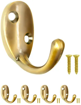 Garderobehaken aus Eisen, 4 Stück, Gold, Vintage-Stil