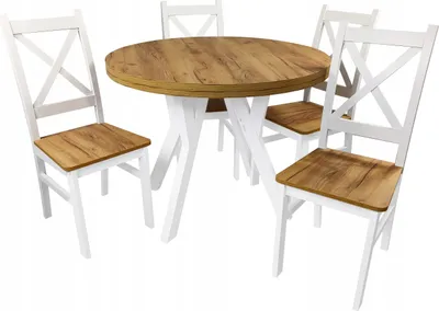 Obrázek produktu pro Kulatý skládací stůl Ø100/200 Craft 4 židle